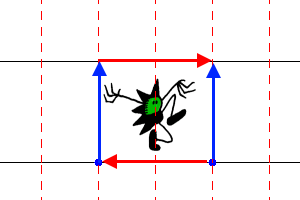 Cell wrapped to form a torus